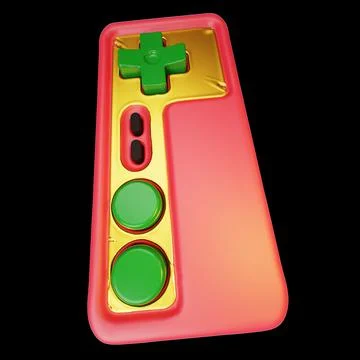 Retro gamepad joystick game controller Stock Illustration