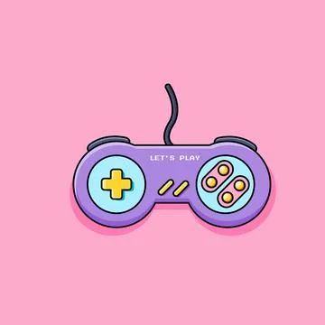 Retro Gaming Controller Vector Stock Illustration