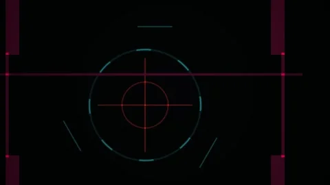 Retro gaming HUD elements on black. Stock Footage 334344895