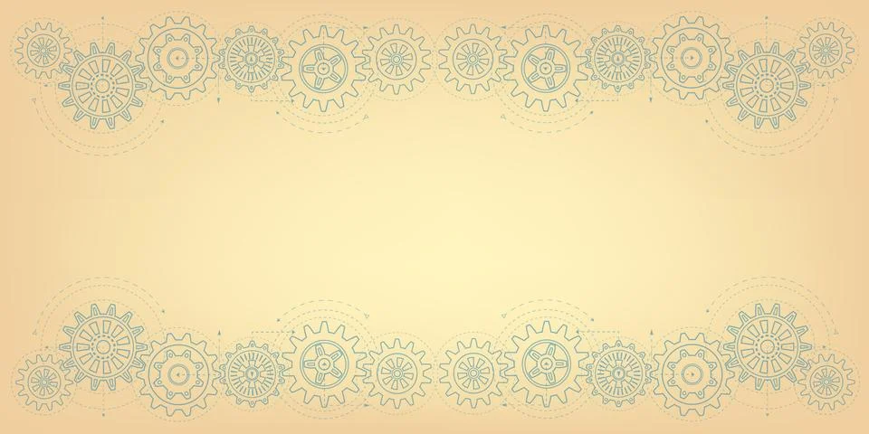 Retro gears.Technical background .Creative technologies ,vector Stock Illustration