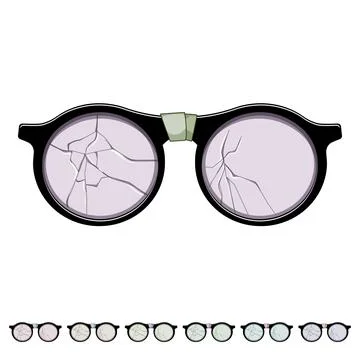 Retro geek glasses cartoon vector graphic Stock Illustration