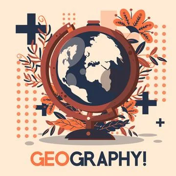 Retro Geography Map Stock Illustration