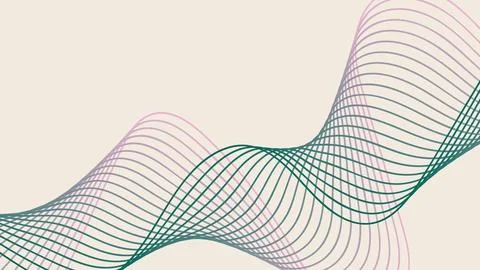 Retro geometric abstract background with connected lines. Vector wave line Stock Illustration