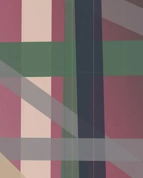 Retro geometric abstract pattern with layered pink, green, gray, and stripe.. Stock Illustration