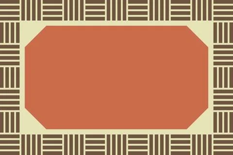 Retro geometric frame border design with empty copy space for text Stock Illustration