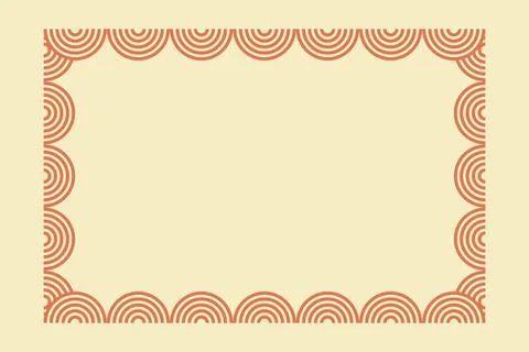 Retro geometric frame border design with empty copy space for text Stock Illustration
