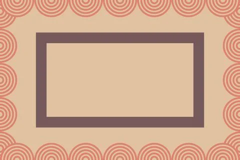 Retro geometric frame border design with empty copy space for text Stockillustratie