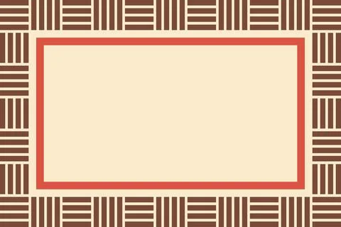 Retro geometric frame border design with empty copy space for text Stock Illustration