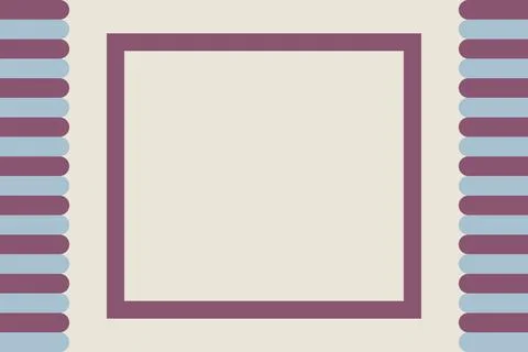 Retro geometric frame border design with empty copy space for text Stock Illustration