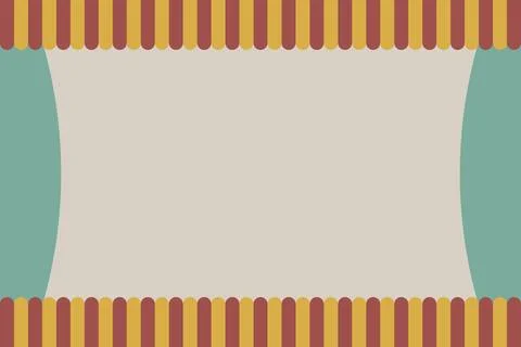 Retro geometric frame border design with empty copy space for text Stock Illustration