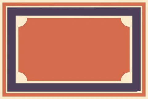 Retro geometric frame border design with empty copy space for text Stock Illustration