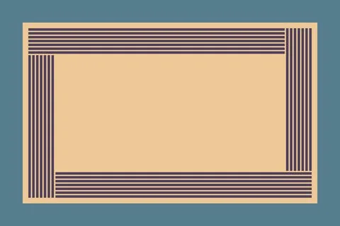 Retro geometric frame border design with empty copy space for text Stock Illustration