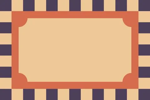 Retro geometric frame border design with empty copy space for text Stockillustratie