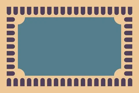 Retro geometric frame border design with empty copy space for text Stock Illustration