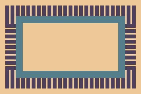 Retro geometric frame border design with empty copy space for text Stock Illustration