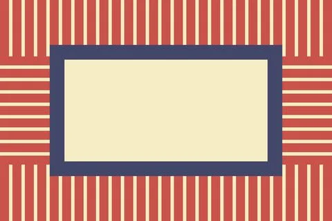 Retro geometric frame border design with empty copy space for text Stock Illustration
