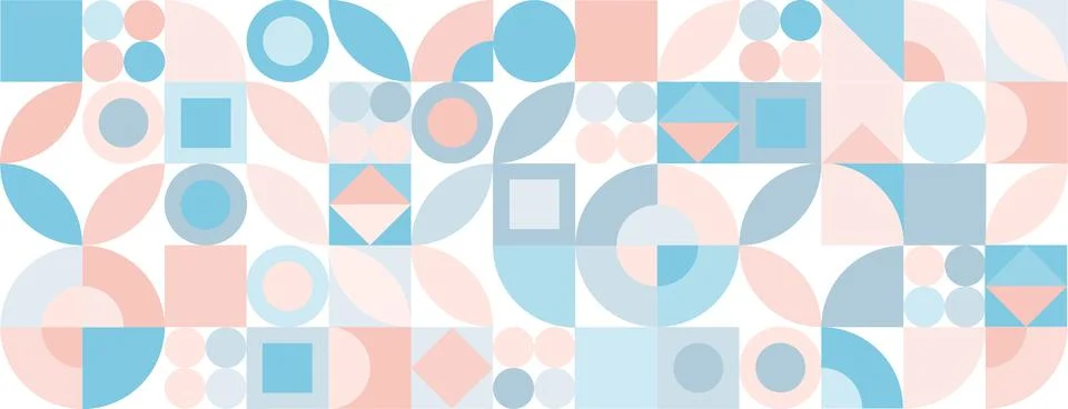 Retro geometric pattern background, vector abstract Stock Illustration