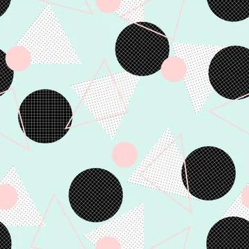 Retro Geometric Pattern Stock Illustration