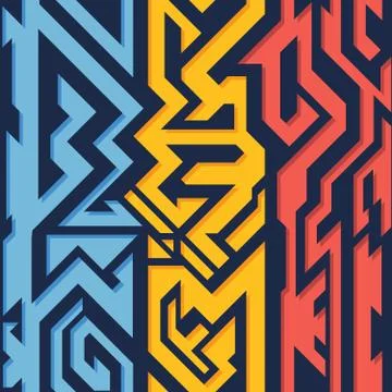 Retro geometric pattern Stock Illustration