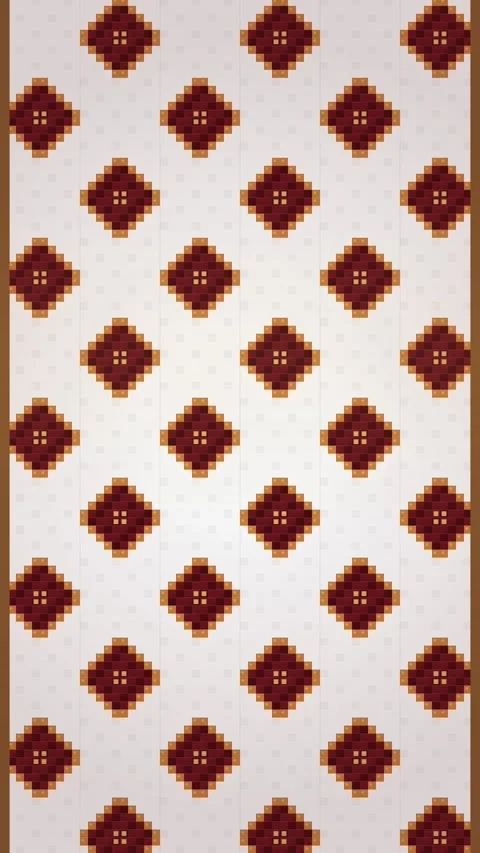 Retro Geometric Pattern Seamless Background - Brown and White Diamond Motif Stock Footage 347695155