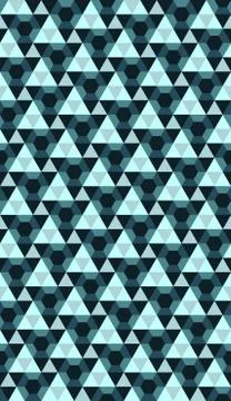 Retro geometric seamless pattern, faces, crystals, flowers Illustrazione stock