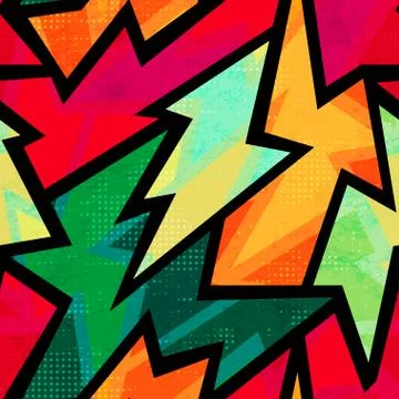 Retro geometric seamless pattern Stock Illustration