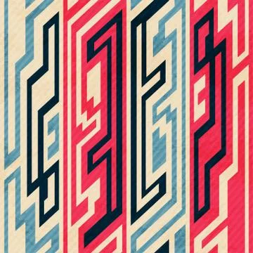 Retro geometric seamless pattern Stock Illustration