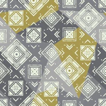 Retro geometric seamless pattern Stock Illustration