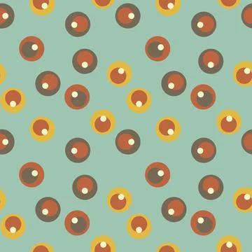 Retro geometric seamless pattern in style 50-70s Illustrazione stock