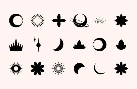 Retro geometric set. Stock Illustration