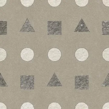 Retro Geometric Stone Tile Pattern in Earth Tones 스톡 사진