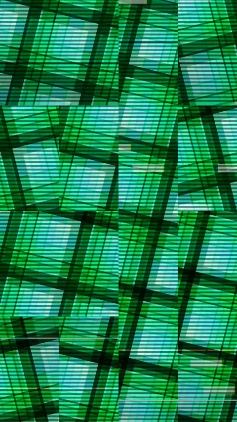 Retro Geometric Tech Background with Digital Glitch Patterns Vídeo Stock 335740235