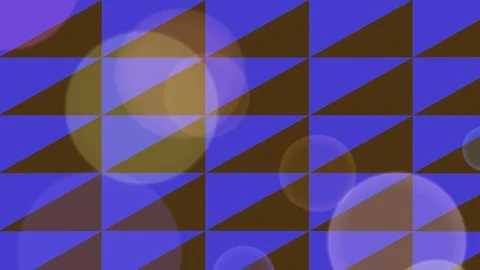 Retro Geometric Triangle Pattern with Glowing Bokeh Lights Stock Footage 331549113