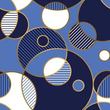 Retro geometric vector seamless pattern Stock Illustration