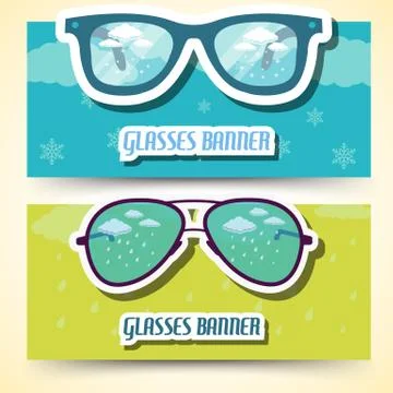 Retro glasses background concept. vector illustration Stock Illustration