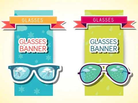 Retro glasses background concept. vector illustration Stock Illustration
