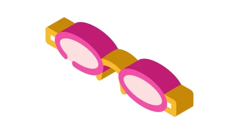 Retro glasses optical isometric icon animation Stock Footage 327295838