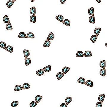 Retro glasses optical vector seamless pattern 스톡 일러스트