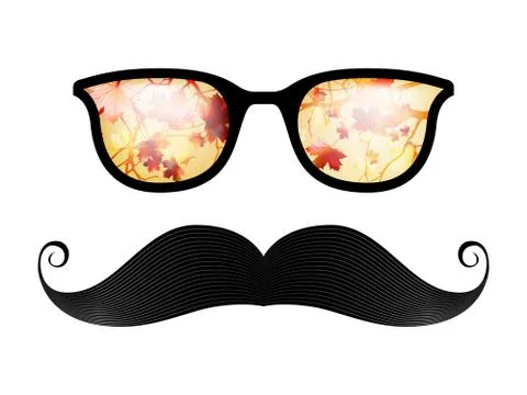Retro glasses with reflection. EPS 10 Stock Illustration