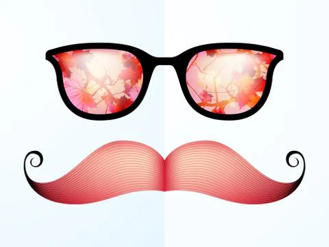 Retro glasses with reflection. EPS 10 Stock Illustration