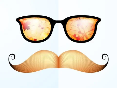 Retro glasses with reflection. EPS 10 Stock Illustration