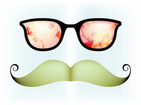 Retro glasses with reflection. EPS 10 스톡 일러스트