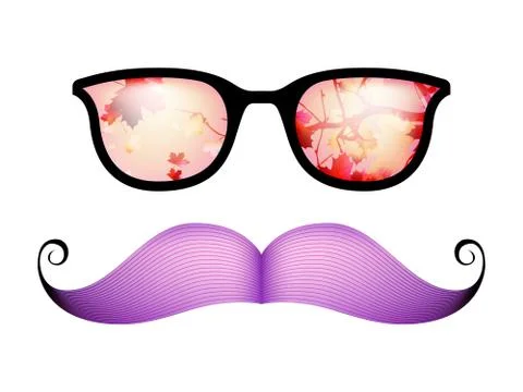 Retro glasses with reflection. EPS 10 스톡 일러스트