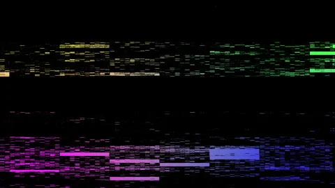 Retro glitch effect, multicoloured vfx distortion background Stock Footage 256308520