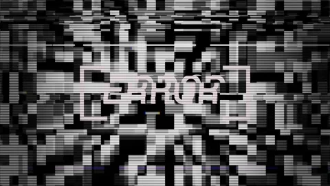 Retro Glitch Error Text Animation with Static Noise Vidéo 337444911