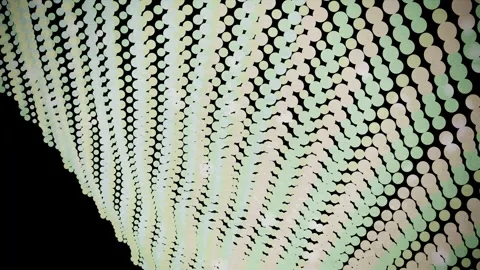 Retro Glitch Grid of Animated Pastel Spheres Loop 库存影片 340507987