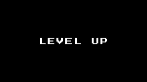 Retro glitch with Level Up text on black background Stock Footage 316831604