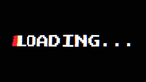 Retro Glitchy 8-Bit Loading Screen Stock Footage 131104926