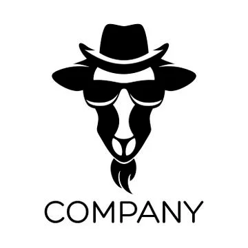 Retro Goat logo Stock Illustration