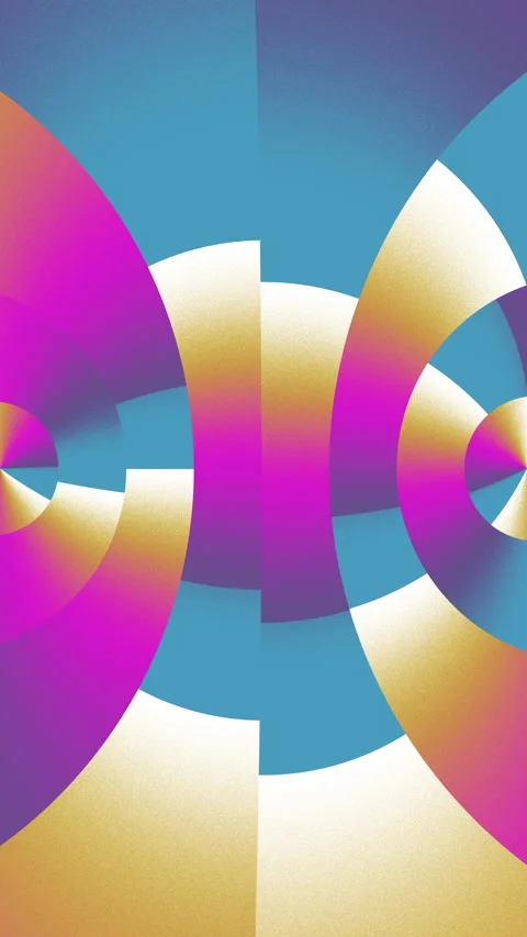 Retro Gradient Circle Vertical Loop Animation Stock Footage 339611834